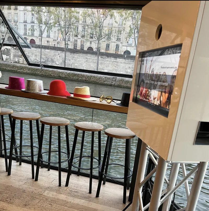 Borne photo installée pour un événement dans l’Essonne